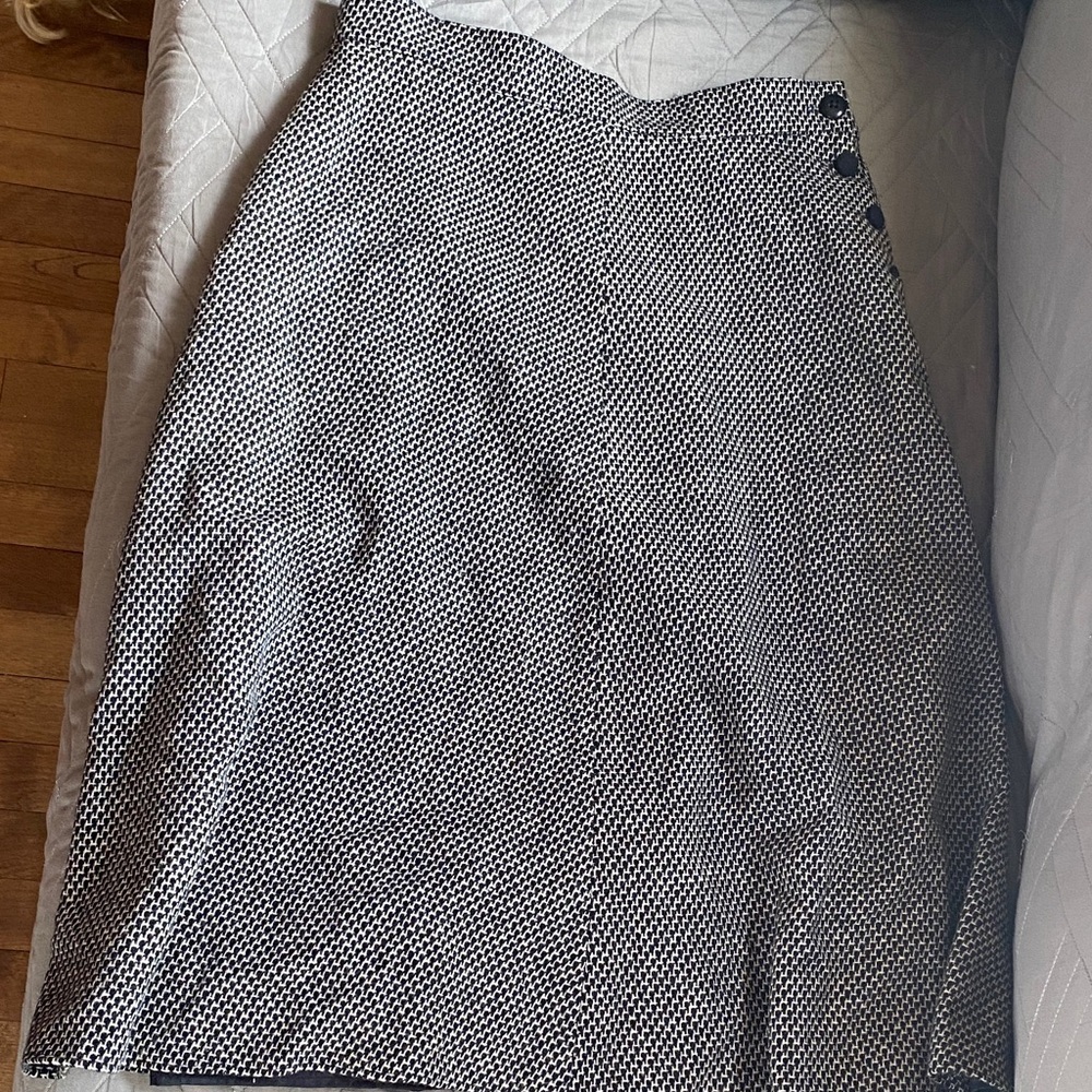 80โs St Micheal Chic Monochrome A-Line Skirt
